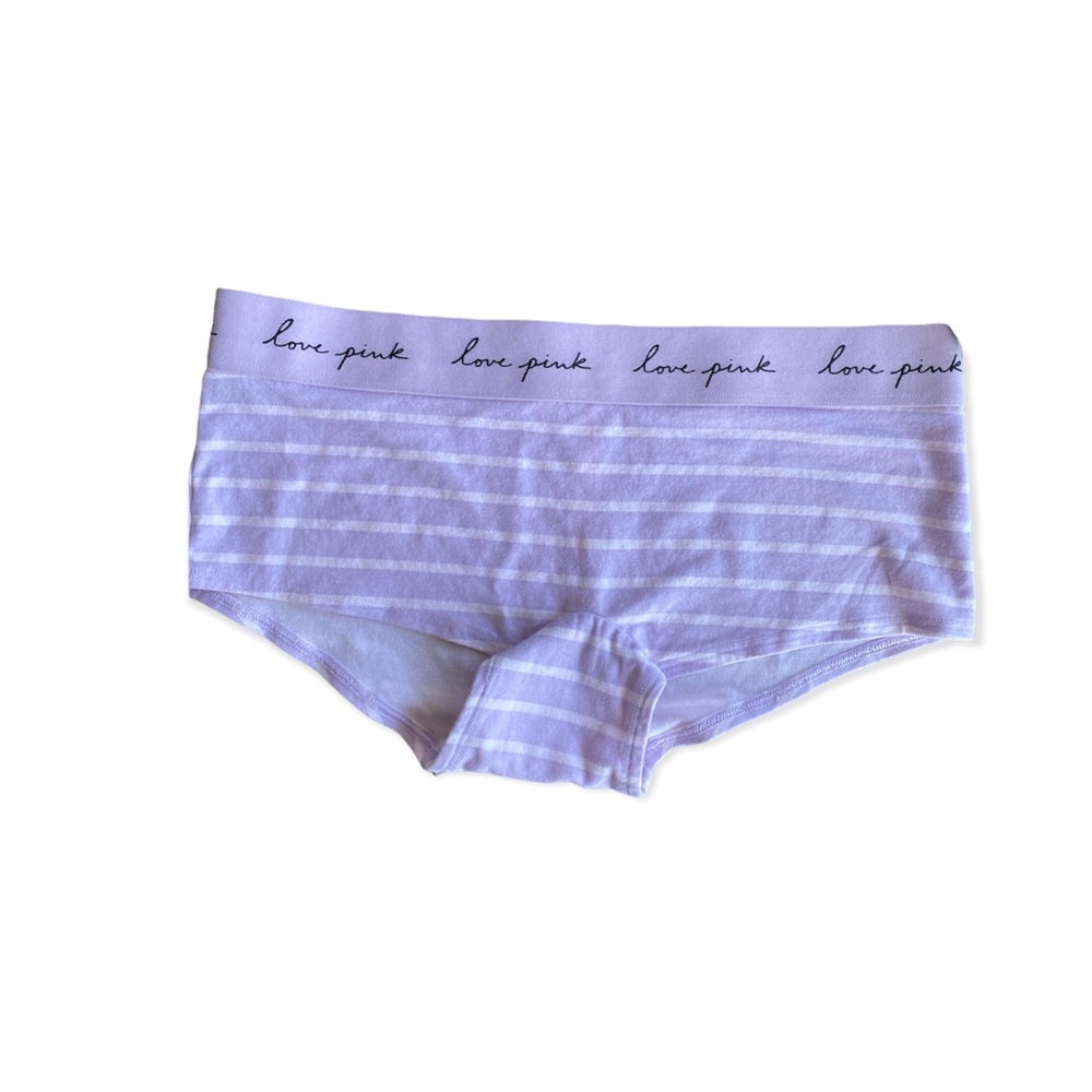 VS Purple/ white Boyshort Panties Medium